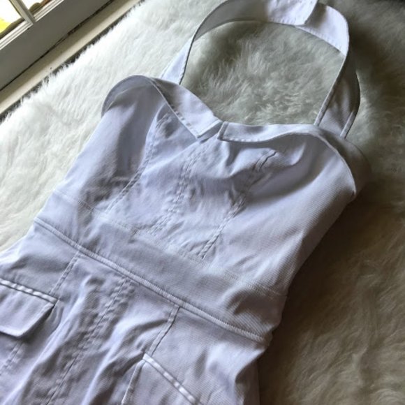French Connection white halter dress size 2 - Picture 9 of 12